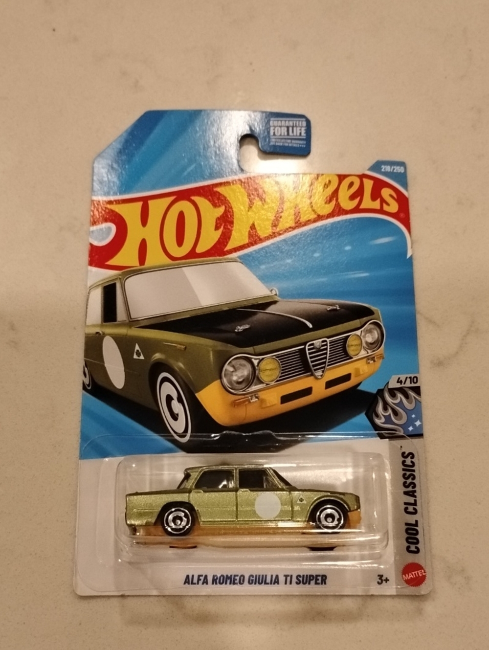 Mattel Hot Wheels Alfa Romeo Giulia Ti Super - Metallic Green & Black